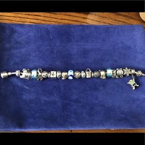 Chamilia bracelet, charms, and spacers